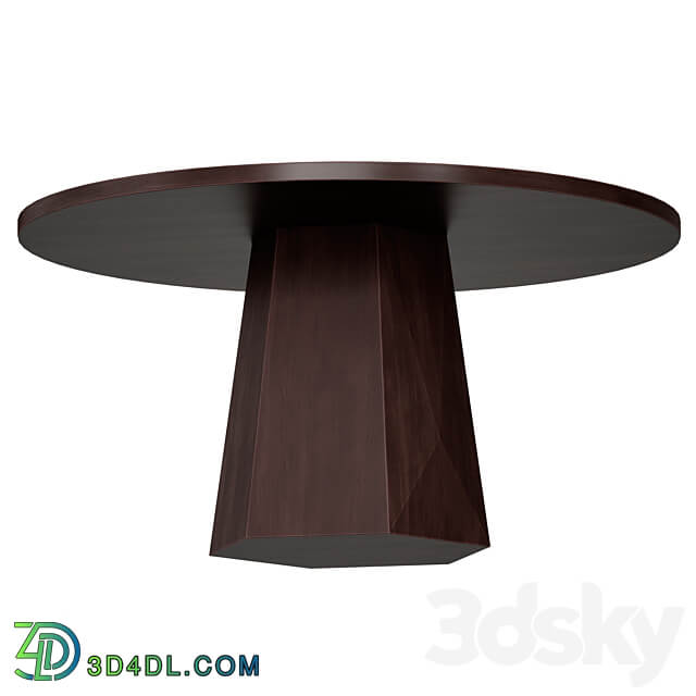 Kesling 60 Round Wood Dining Table Crate and Barrel 3D Models