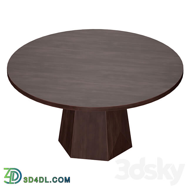 Kesling 60 Round Wood Dining Table Crate and Barrel 3D Models