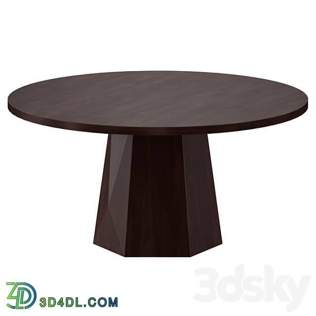 Kesling 60 Round Wood Dining Table Crate and Barrel 3D Models