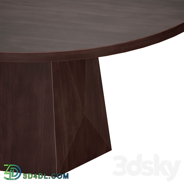 Kesling 60 Round Wood Dining Table Crate and Barrel 3D Models