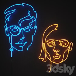 Other decorative objects neon set 01 man woman 