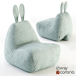 Arm chair Bunny Chair Velvet Mint 