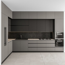 Kitchen Kitchen Modern Gray and Black 46 