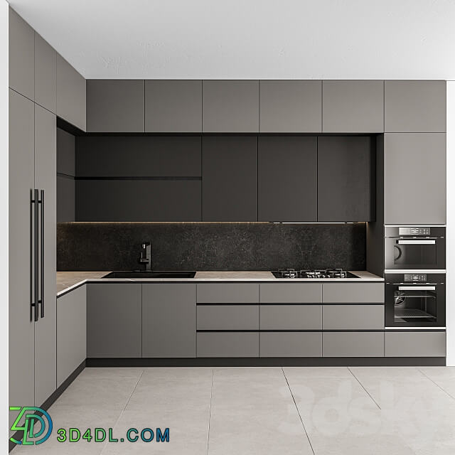 Kitchen Kitchen Modern Gray and Black 46