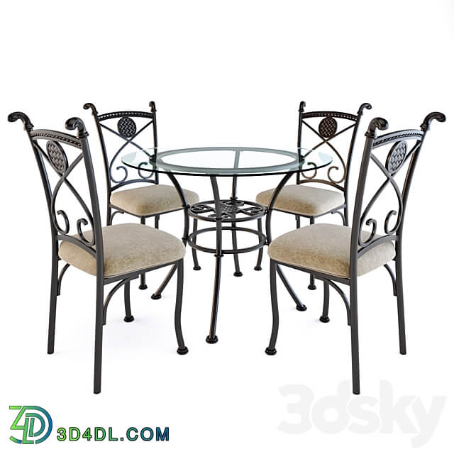 Table Chair Traditional style dining table set