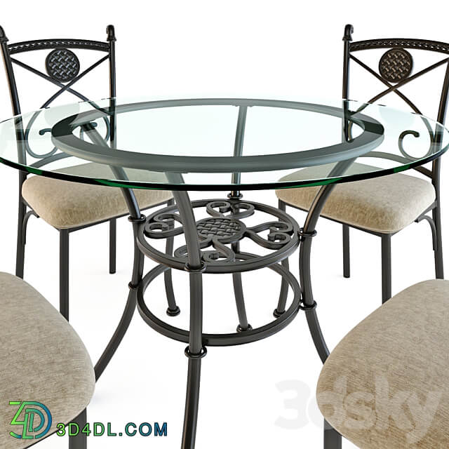 Table Chair Traditional style dining table set