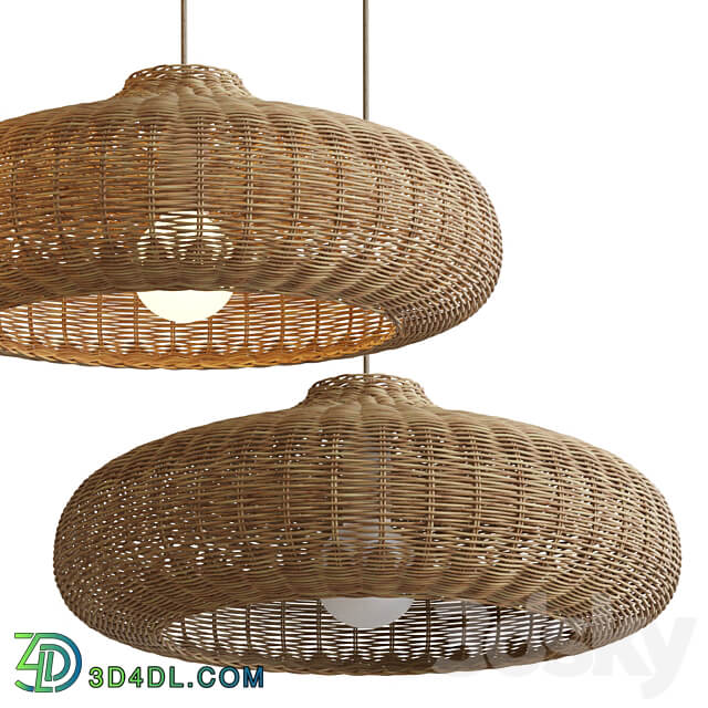 Wicker chandeliers Pendant light 3D Models
