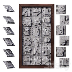 Other decorative objects Panel decorative cube square n3 Panel decorative from cubes square 3 