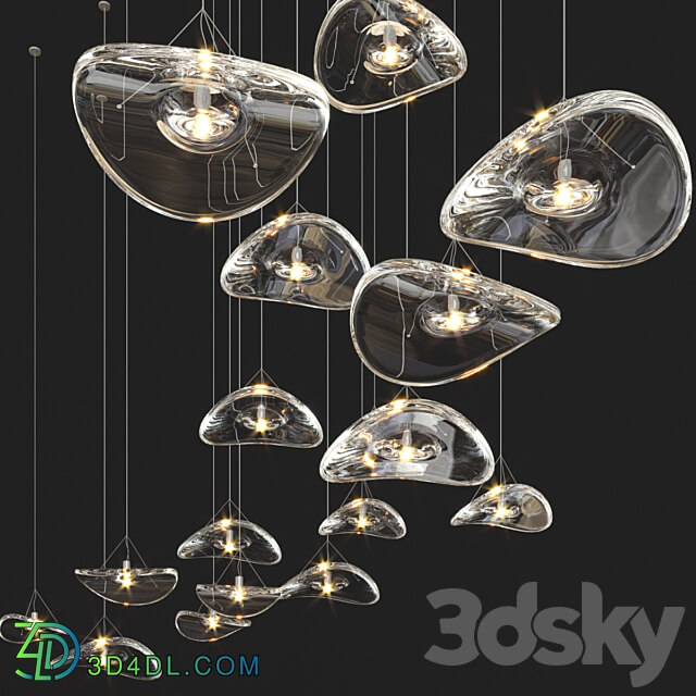 Pendant light Terzani Manta 35 Adjustable lights