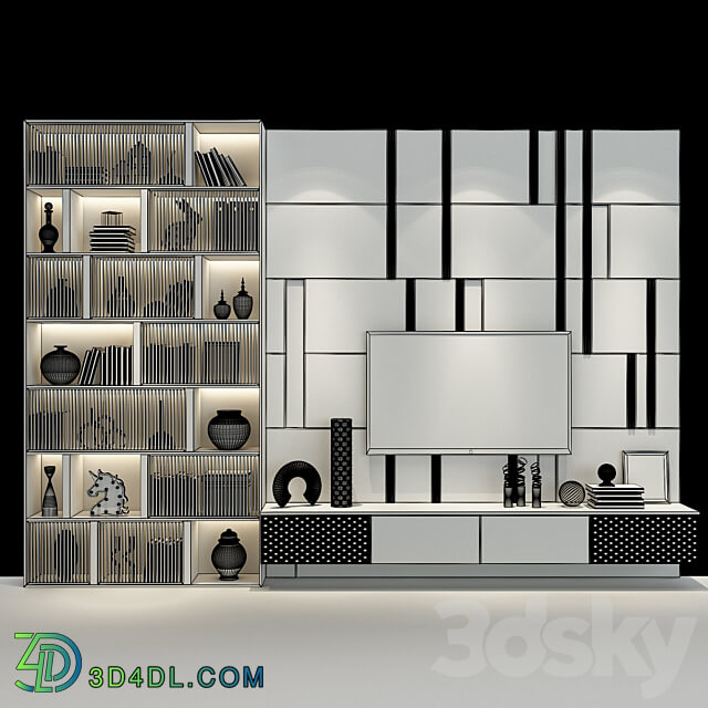 TV shelf 0357 3D Models