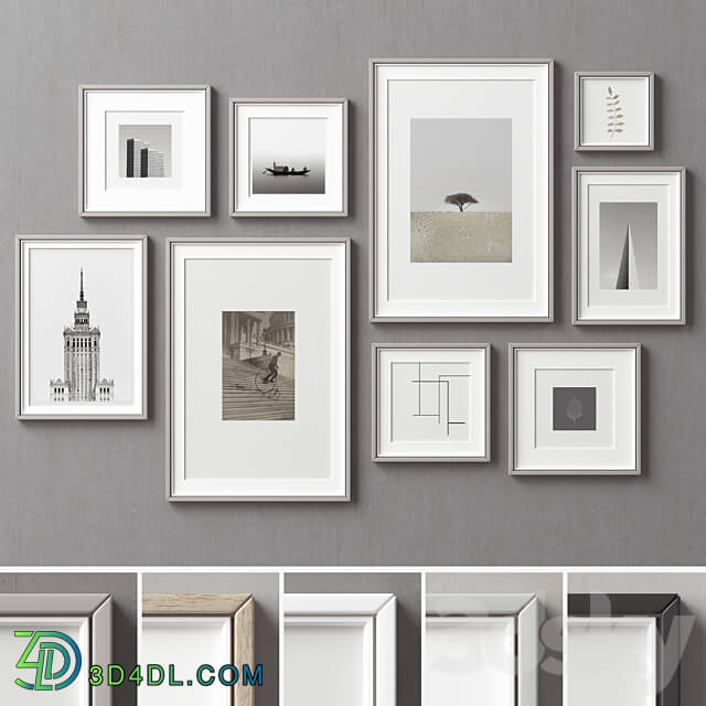 Picture Frames Set 264 3D Models