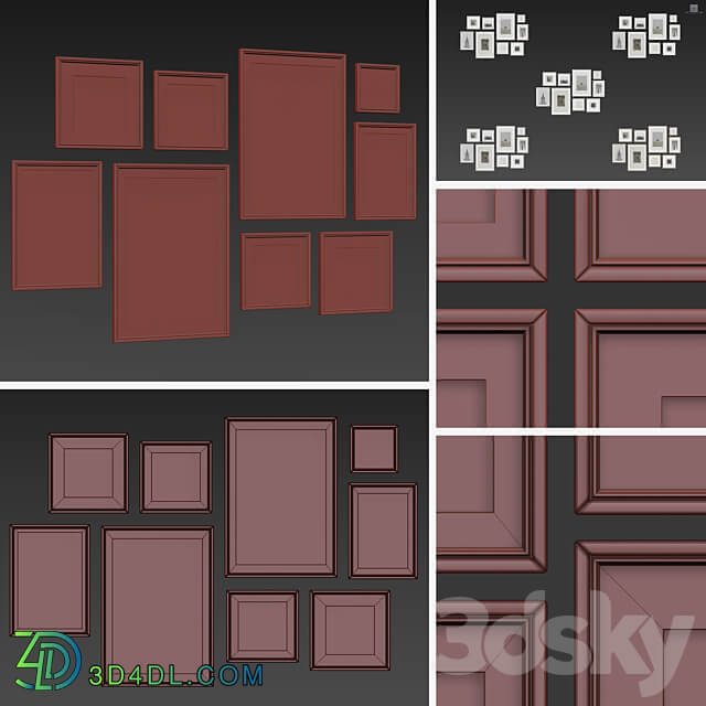 Picture Frames Set 264 3D Models