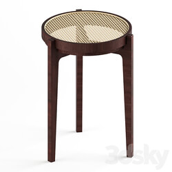 Stackable oak and rattan stool Bar stool Solid wood stools 