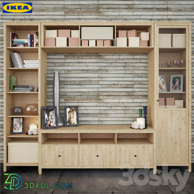 The combination of Ikea to HEMNES living room series 3D Models