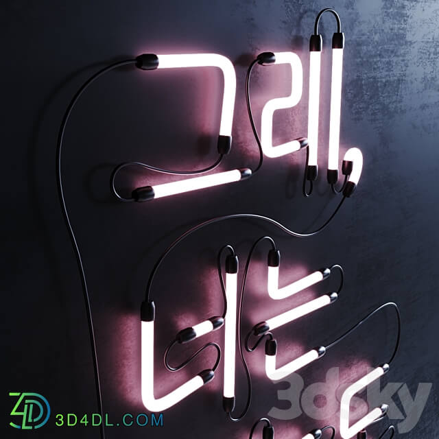 Other decorative objects Neon Set 015 Korean Neon Sign