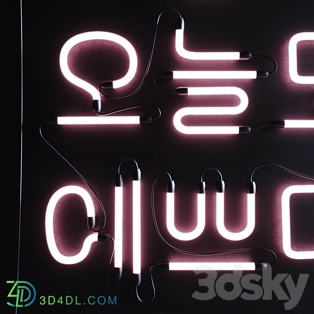 Other decorative objects Neon Set 015 Korean Neon Sign