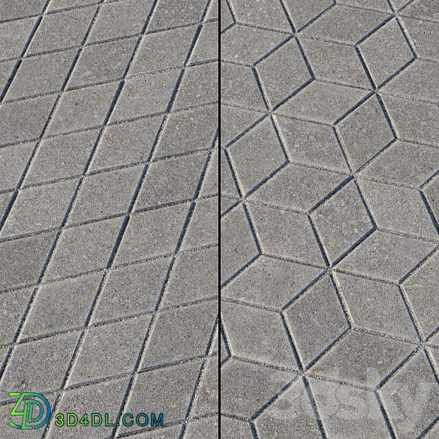 Paving Type 1 Set 15 3D Models