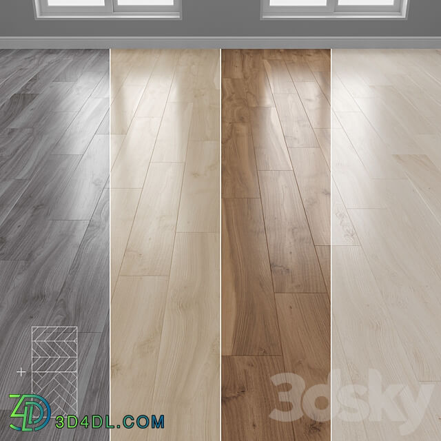 Parquet 4 colors Linear herringbone chevron setquad7