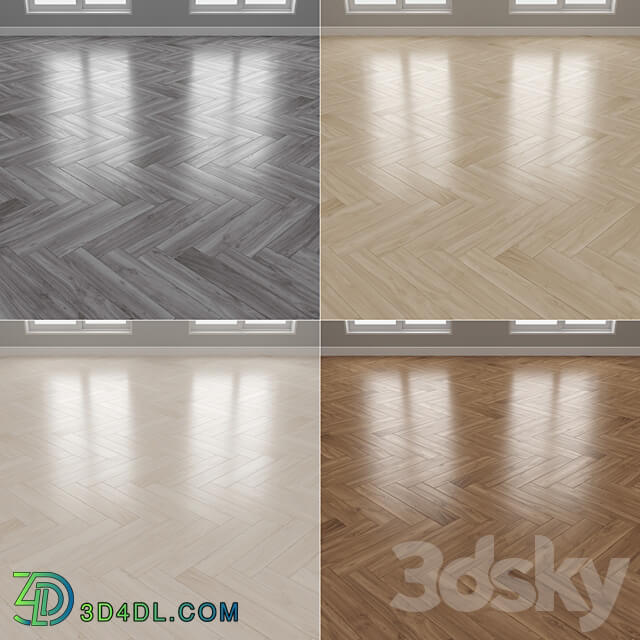 Parquet 4 colors Linear herringbone chevron setquad7