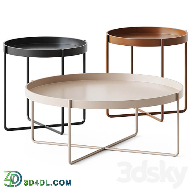 Gaultier Round Coffee Tables 3D Models