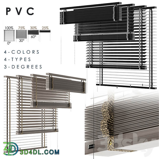 PVC Venetian Blind 1150 in 45 mm