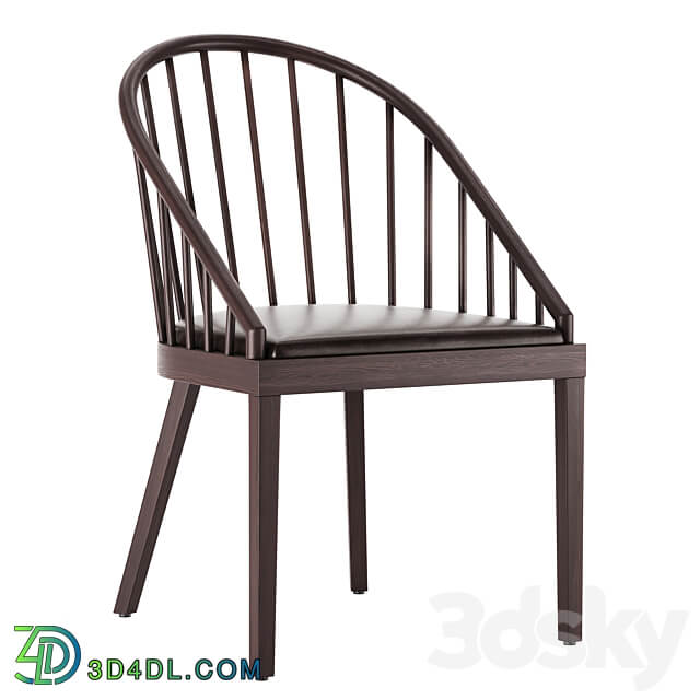 CB2 Comb Blackened Wood Dining Chair