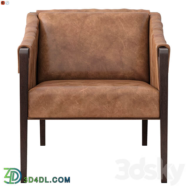 BAUER TOP GRAIN LEATHER CHAIR WARM TAUPE DAKOTA 