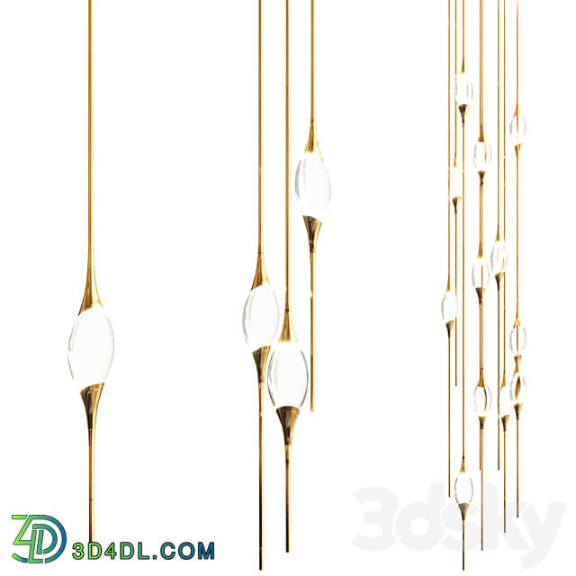 Pendant light Pezzo round chandelier