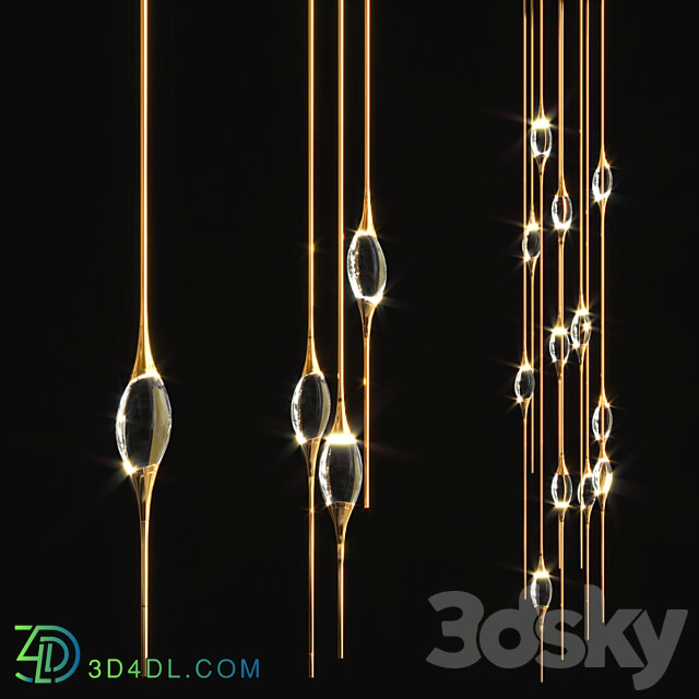 Pendant light Pezzo round chandelier