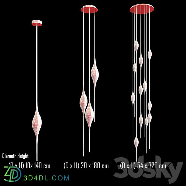 Pendant light Pezzo round chandelier