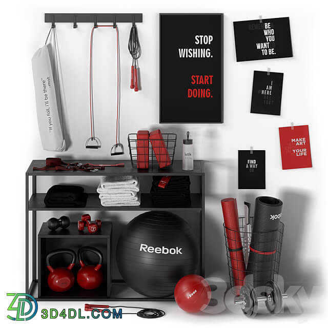 Red and black sports set