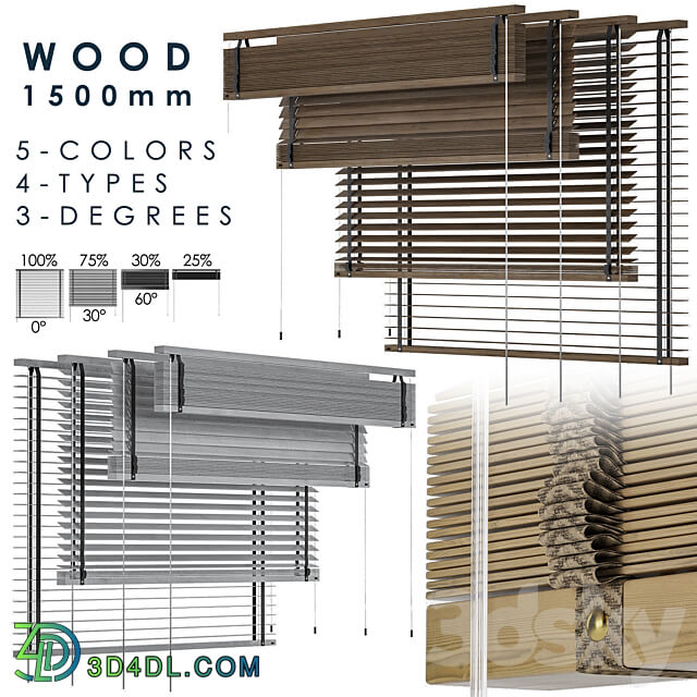 Wood Blind 1500mm