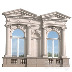 Classic facade with pediment 