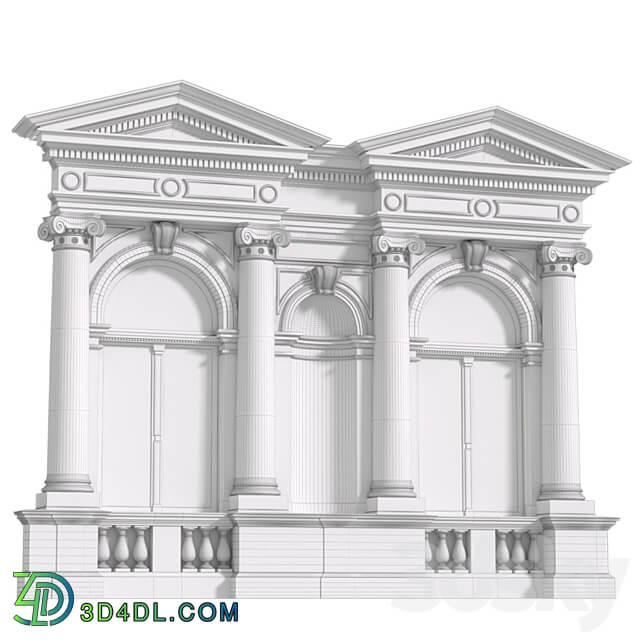 Classic facade with pediment