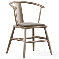 Chair Nordic Teak Rattan Velvet Wooden Leisure Armrest 