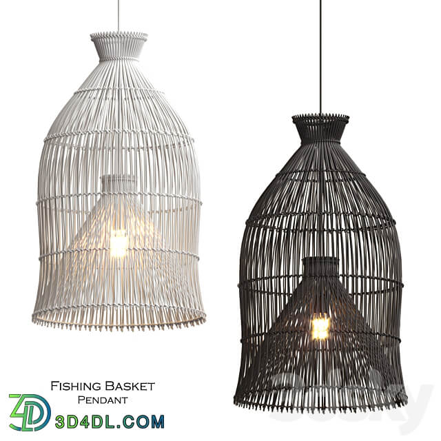 Pendant light Indonesian fishing basket pendant