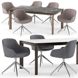 Table Chair Igloo chair and Alpha table Calligaris 