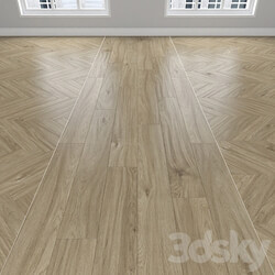 Wood Parquet Oak 3 types herringbone linear chevron. 