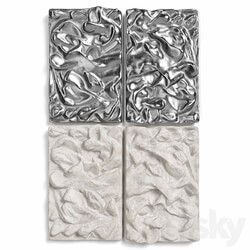 Relief metal and plaster wall panel 