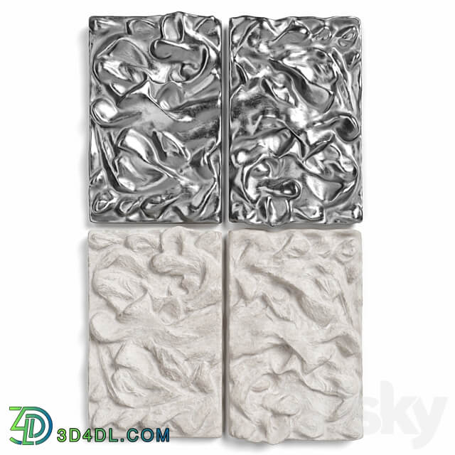 Relief metal and plaster wall panel