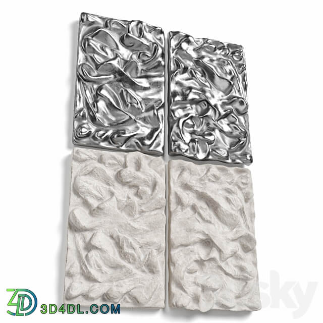 Relief metal and plaster wall panel