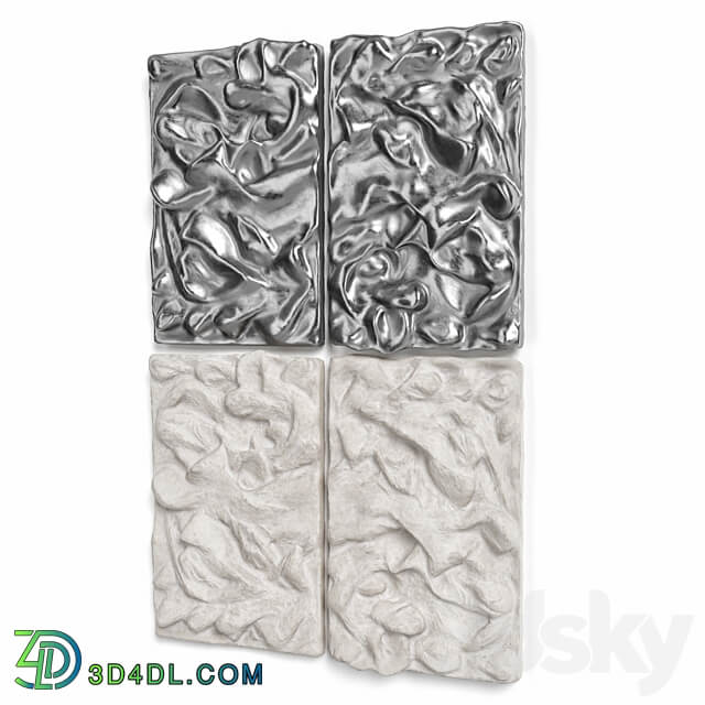 Relief metal and plaster wall panel