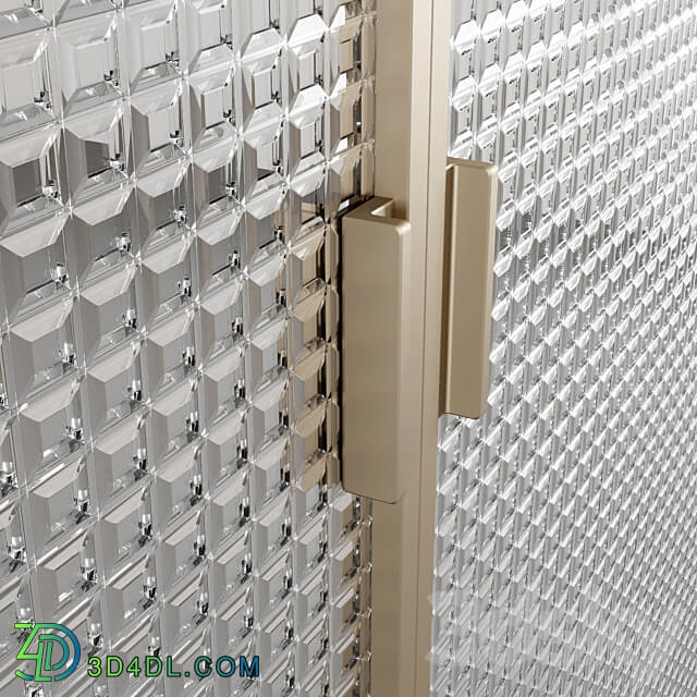 Sliding doors with embossed glass