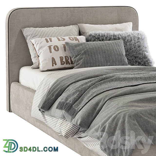 Bed with a soft headboard 11