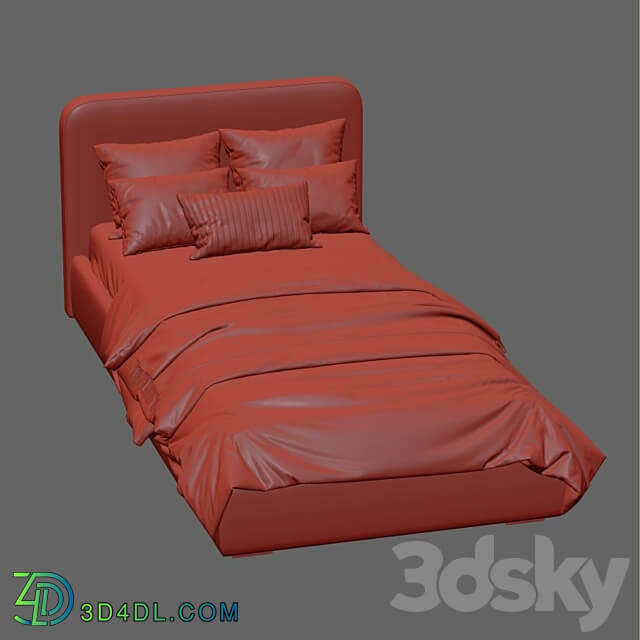 Bed with a soft headboard 11