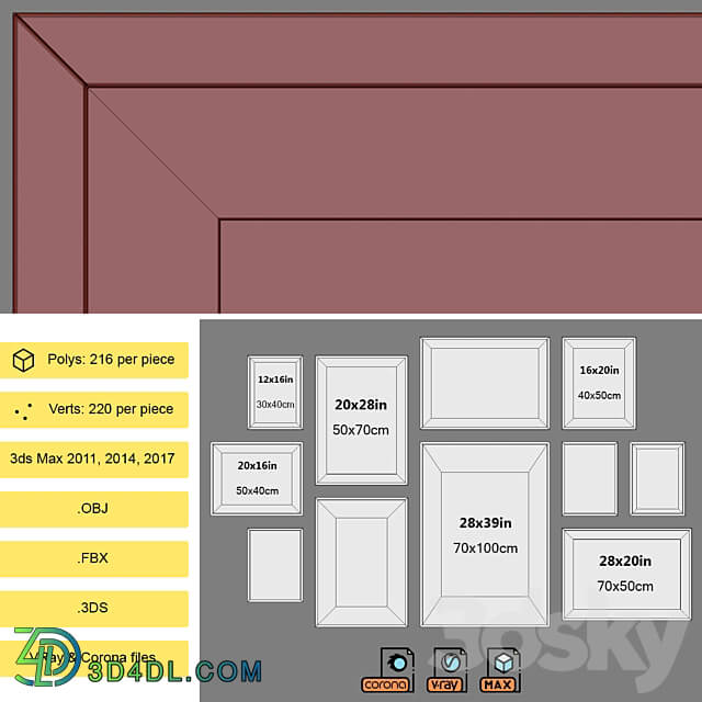 Interior Picture Frames Set 83