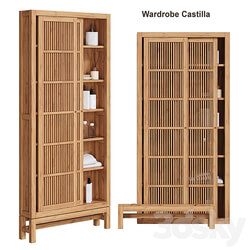 Wardrobe Display cabinets Solid teak cabinet FSC Castilla AM PM 
