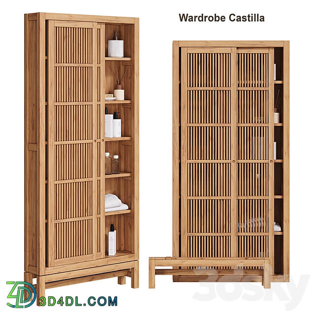 Wardrobe Display cabinets Solid teak cabinet FSC Castilla AM PM