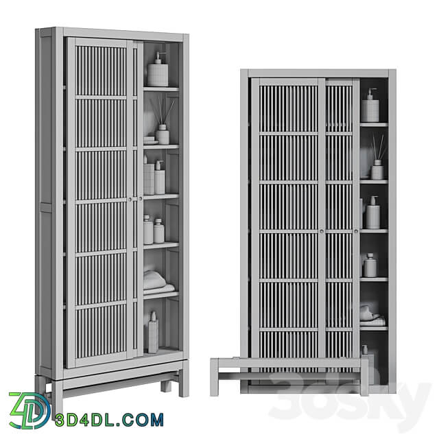 Wardrobe Display cabinets Solid teak cabinet FSC Castilla AM PM