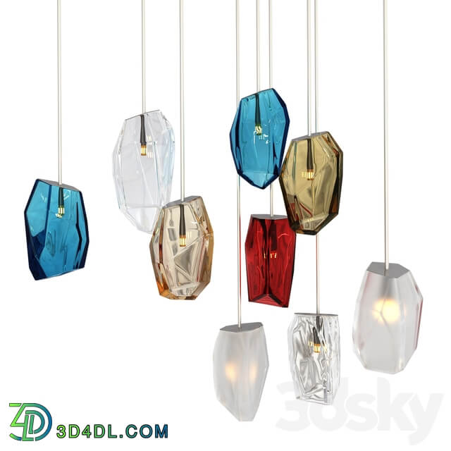 Chandeliers Crystal rock. Arik Levy Pendant light 3D Models